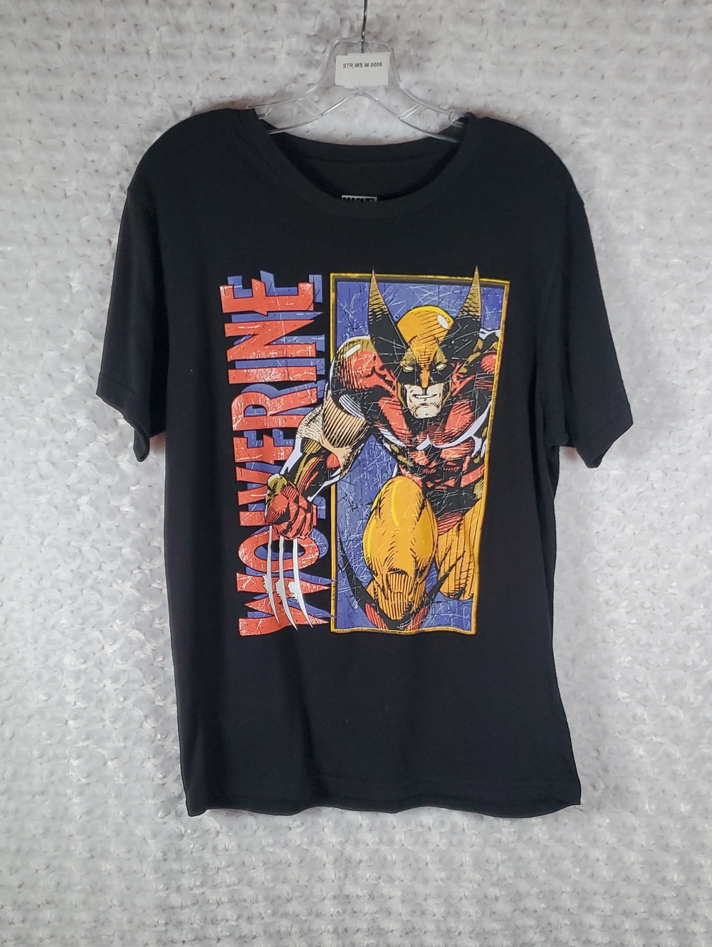 Marvel Black Tee with White Logo M